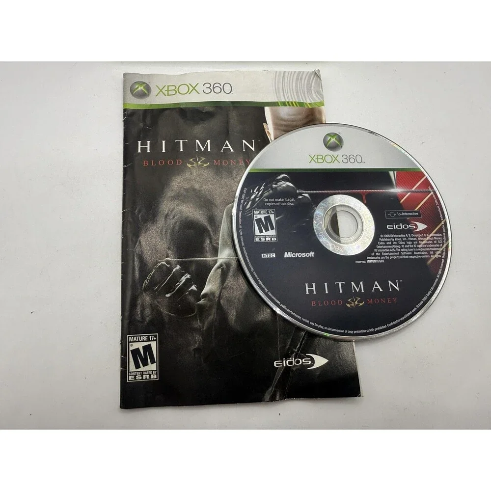 Hitman Blood Money Microsoft Xbox 360 Game Complete CIB Tested M 2006 Eidos